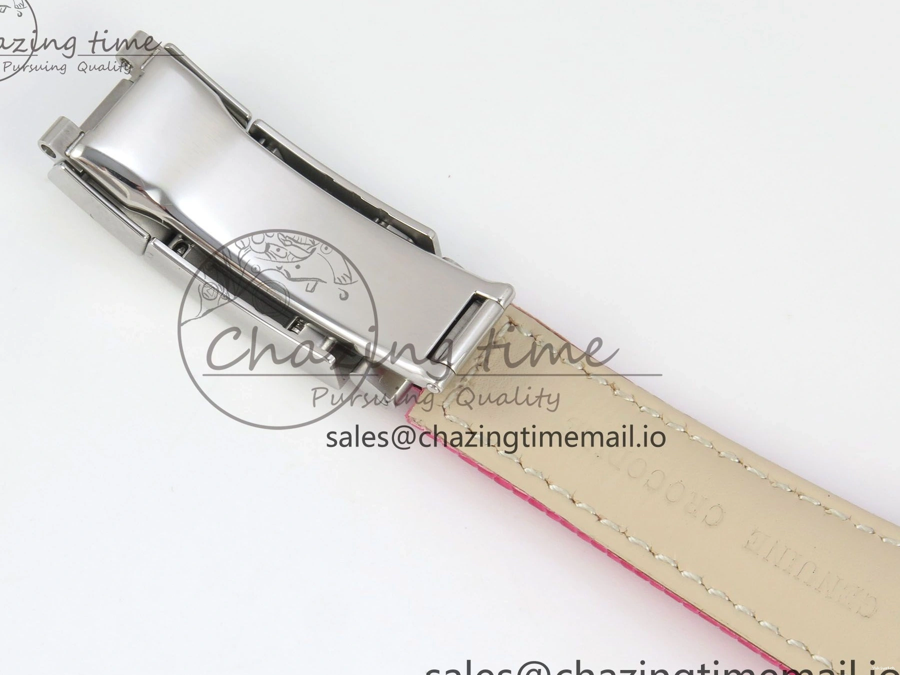 MPF Pink Daytona Bezel Dial Leather on Diamonds Modded 40mm SA4801 Custom Strap Pink 0513